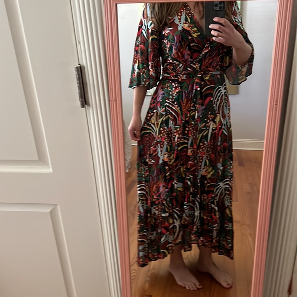 Farm Rio x Anthropologie Fiesta Wrap Maxi Dress
Size medium